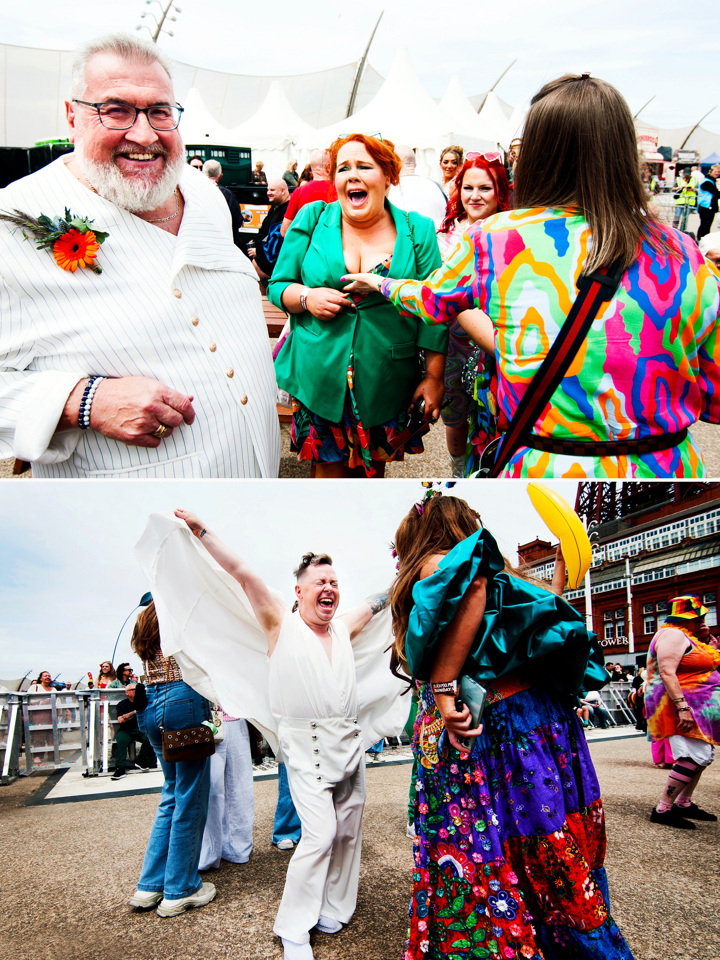 Celebrating a wedding at blackpool pride.